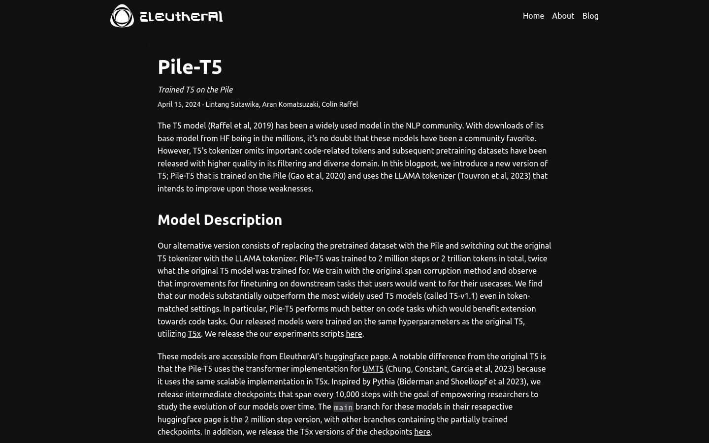 Pile-T5